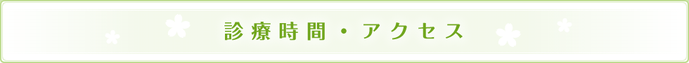 診療時間・アクセス